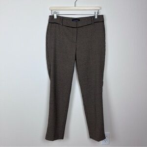 Talbots Pants Womens Four Wool Blend Houndstooth Plaid Trouser Office Academia